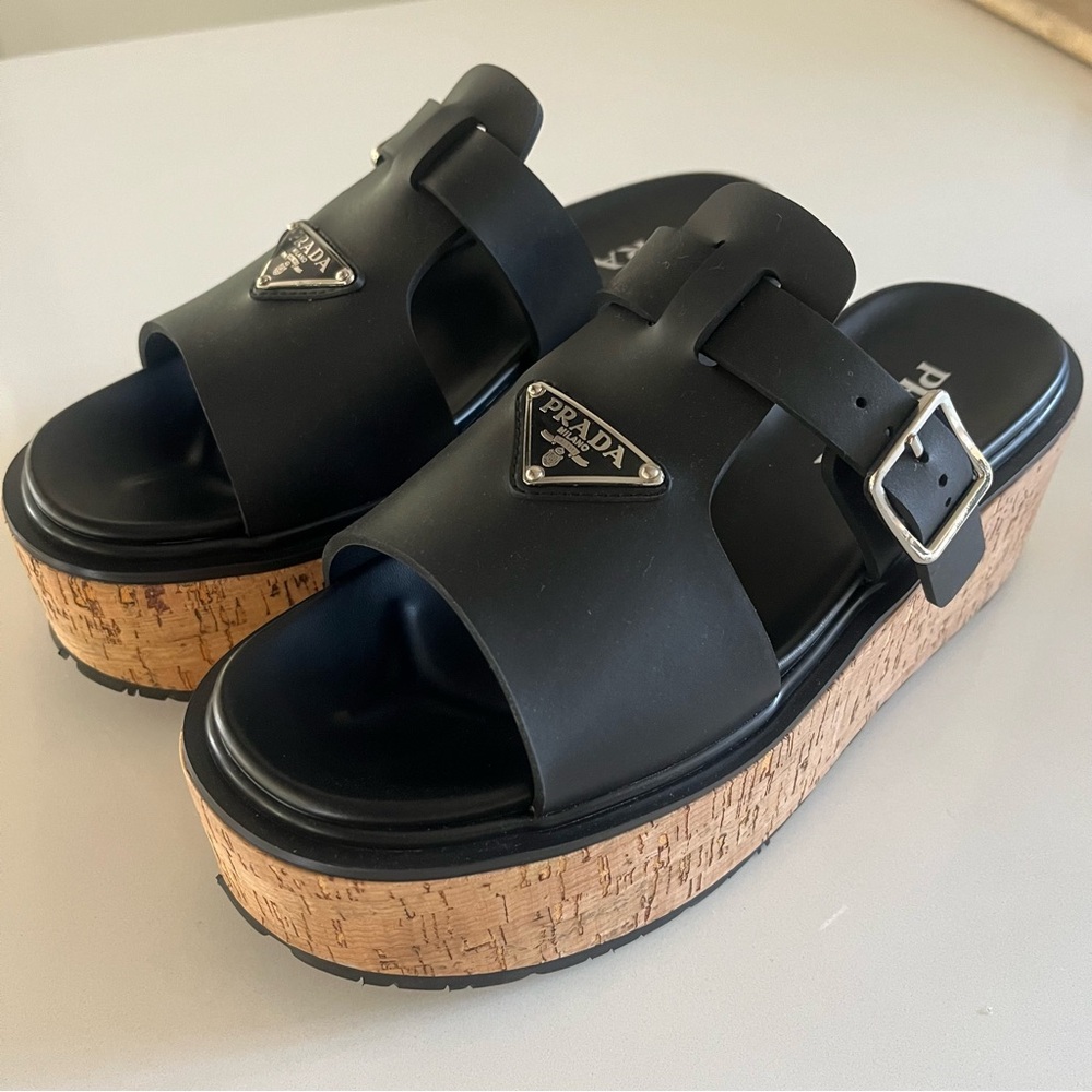 Platform Prada Cork Sandal